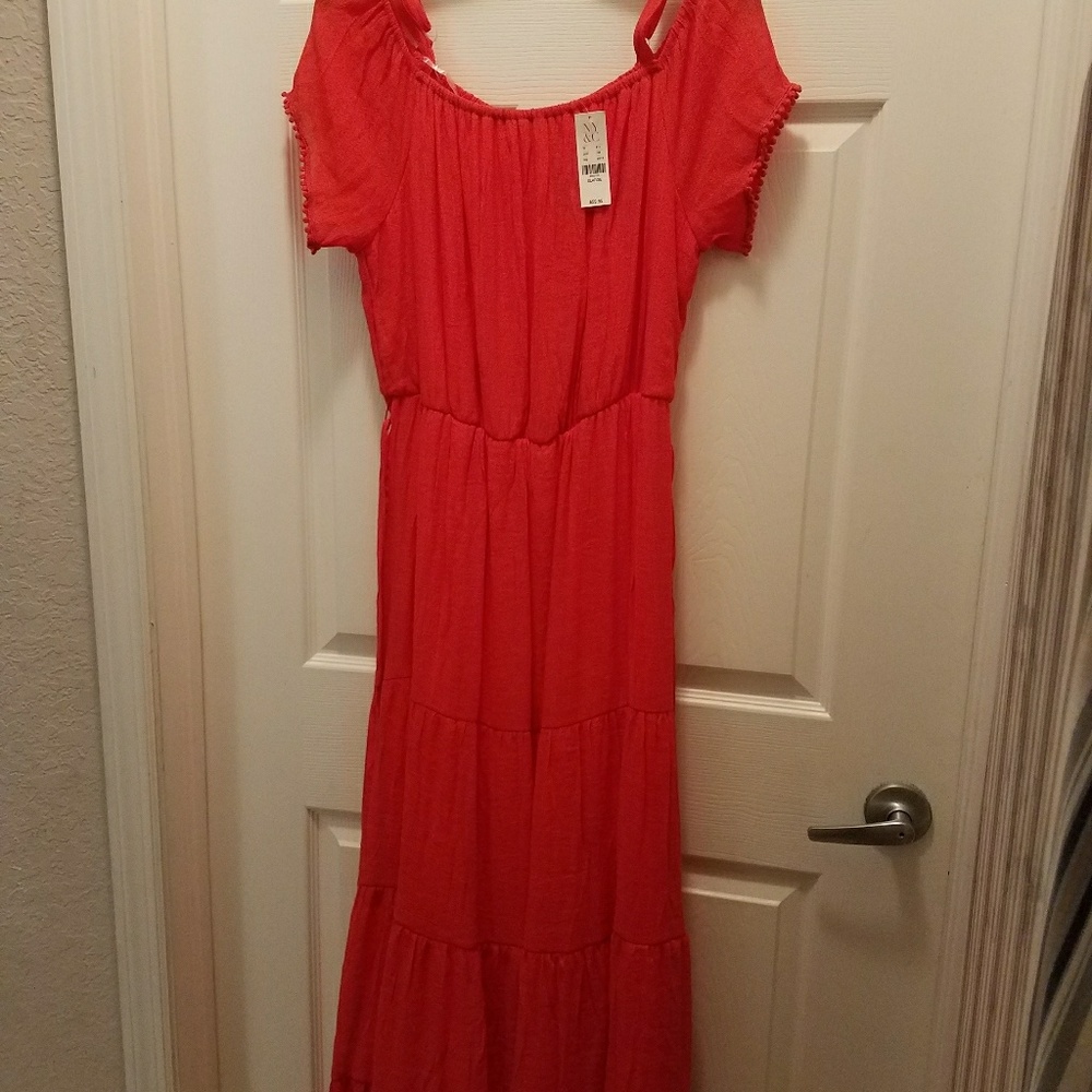 New York & Company Off Shoulder Maxi Dress
